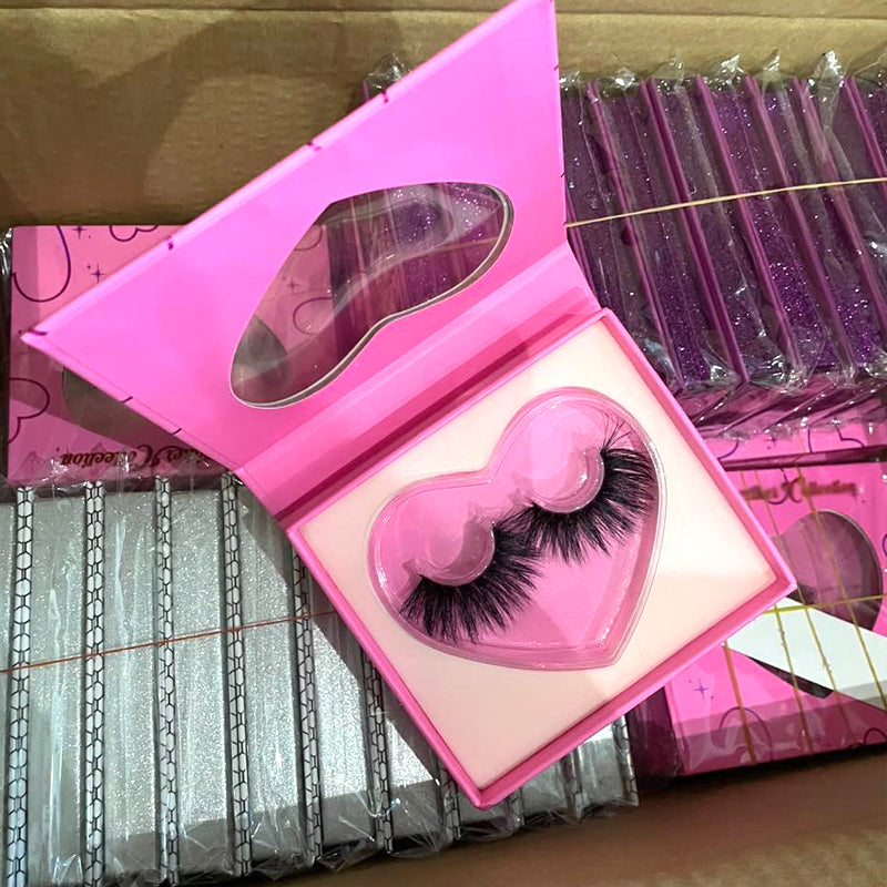 wholesale minklashes 3D faux 25mm faux mink strips eyelash bulk vendor eyelash customized boxes packaging