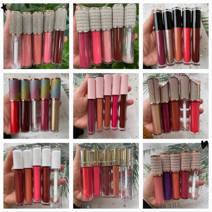 Wholesale Cosmetic Custom Logo Lipgloss Lip Gloss Vendors Matter Nude Clear Shinny Shimmer Lip Gloss Private Label