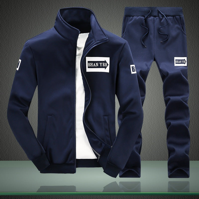 Brand Blank Customized logo men's sport tracksuits Training jogging wear two piece set track suit plain sweatsuit for men