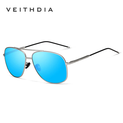 VEITHDIA Brand Vintage Sunglasses Men Square Polarized Sunglasses Eyewear Accessories Male Sun Glasses For Men 2495