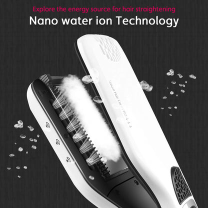 OEM factory Wholesale Electric MCH fast heated hair iron professional Dual Voltage steam hair straightener with comb teeth