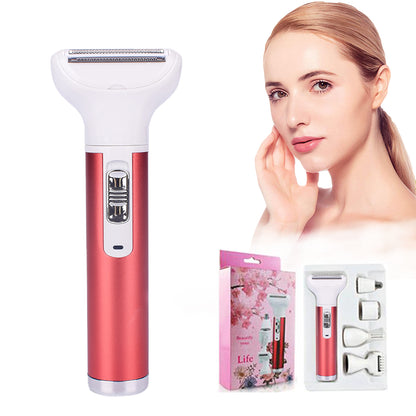 5 In 1 Women Hair Removal Electric Shaver Lady Razor For Legs Bikini Facial Nose Ears Eyebrows Electric Hair Remover