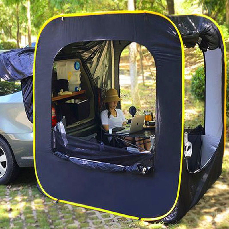 Car rear awning Outdoor portable camping car rear tent Multi-person rainproof pergola Camping canopy tent