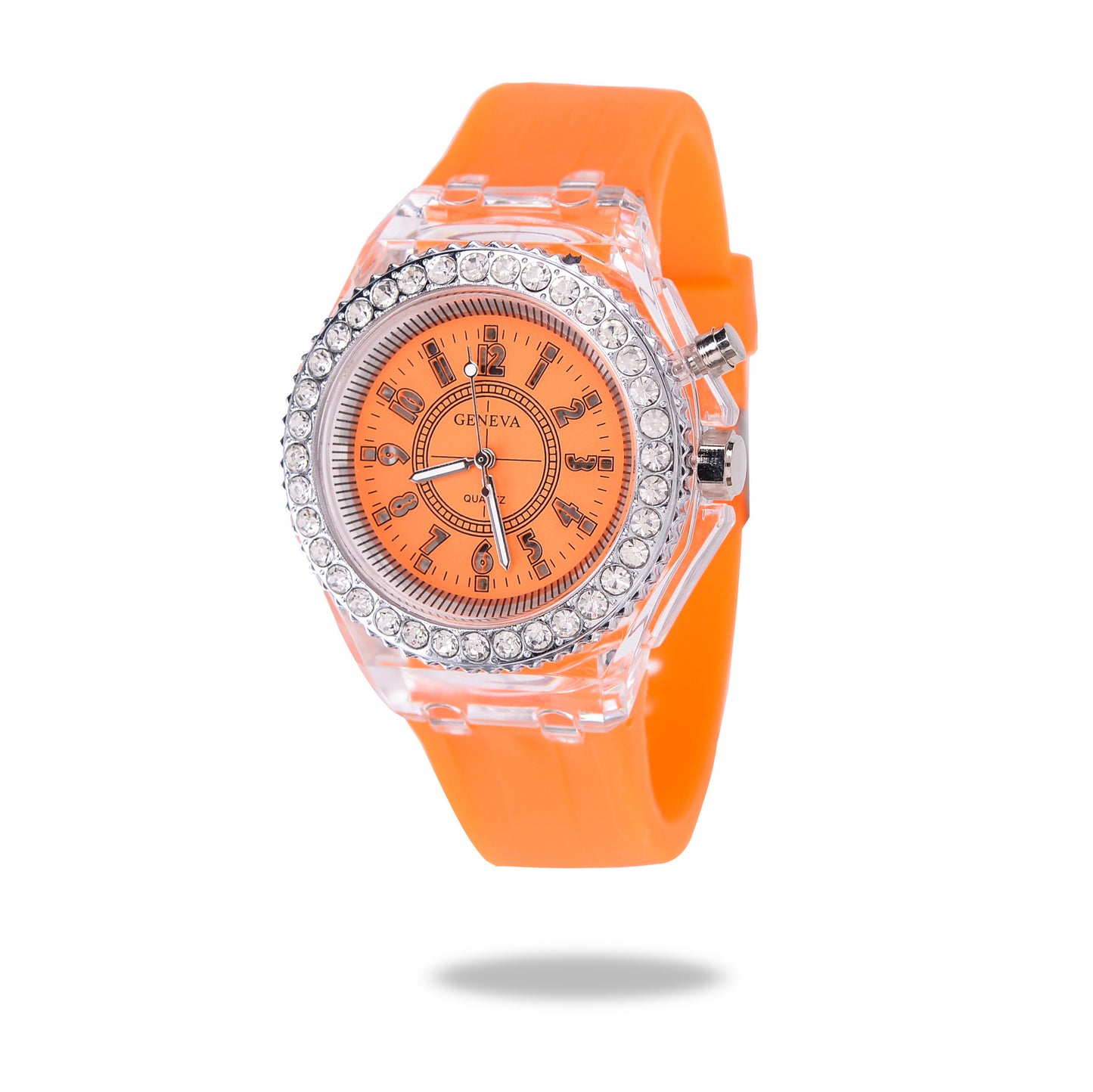 Luminous Personality Rhinestone Led Fashion Quartz Watches Couple Watch