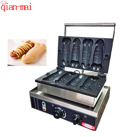 Commercial none-stick electric bubble penis shape waffle maker dick waffle machine