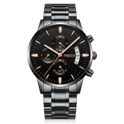stainless steel luxury leather waterproof quartz oem brand hands wristwatches custom logo wrist mens watch