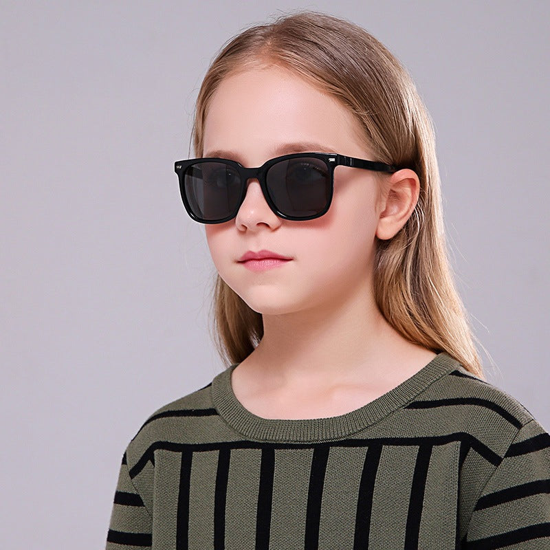 Fashion Vintage Boys Girls Baby Children Sun Glasses UV400 Eyewear Cool Classic Sport Square Polarized Lens Kids Sunglasses 8313