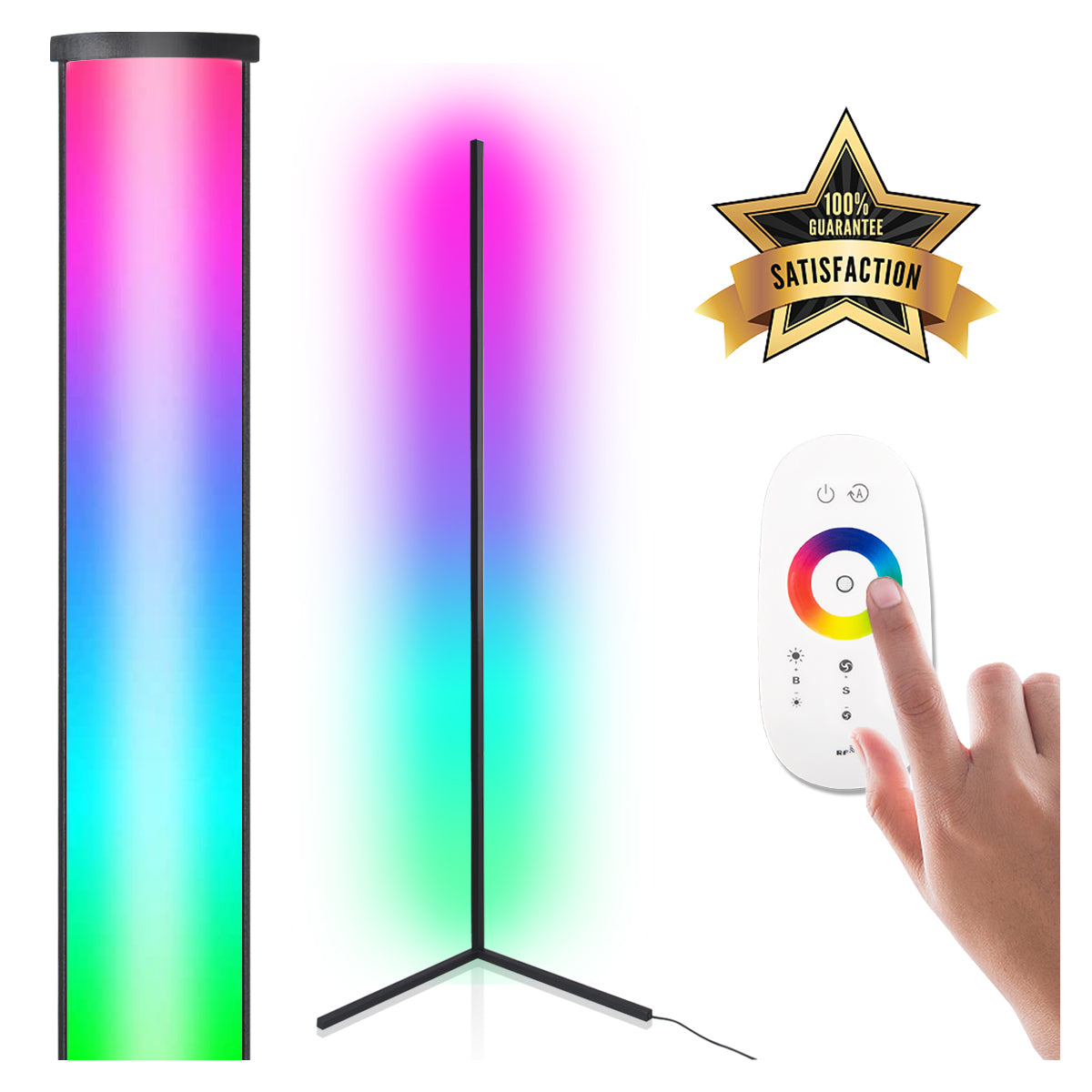 Drop Shipping Remote Control Decorative Tripod Nordic Modern CCT Color Change Corner Led Rgb Floor Standing Lamp For Living Room
