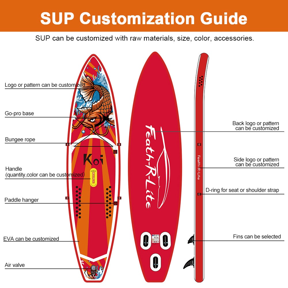 FUNWATER Dropshipping OEM blue inflatable stand up paddle sup surf board surfboard fins soft boards surf stand up paddleboard