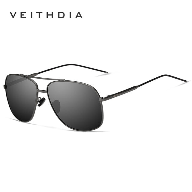 VEITHDIA Brand Vintage Sunglasses Men Square Polarized Sunglasses Eyewear Accessories Male Sun Glasses For Men 2495