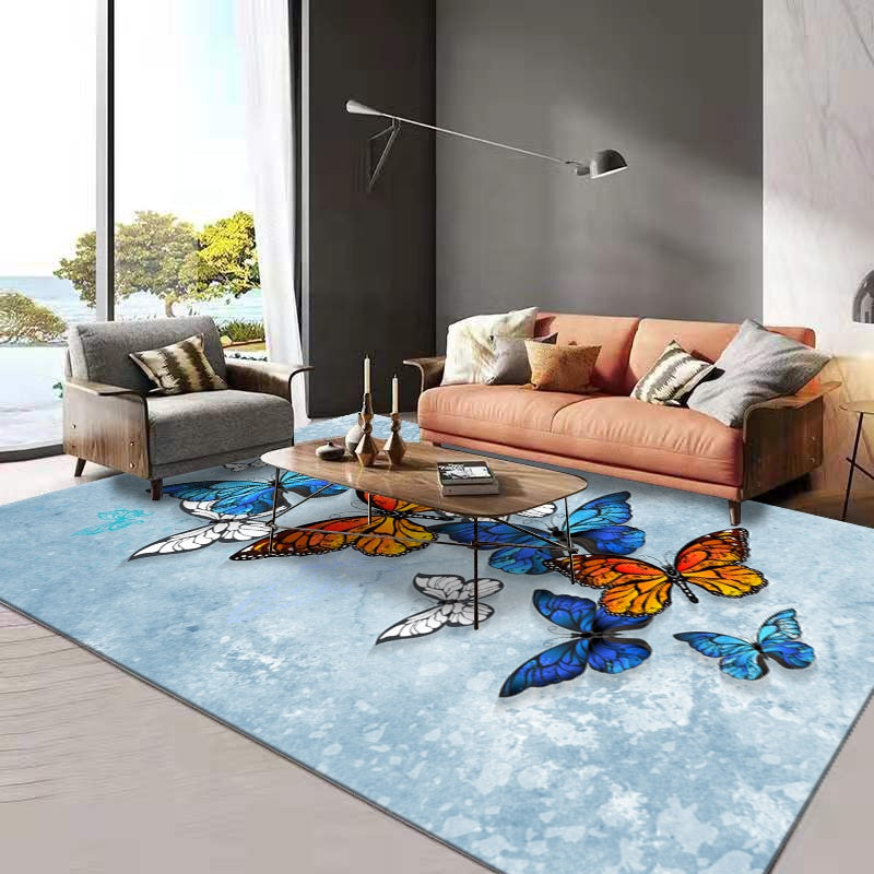 China Customized washable Simple Nordic digital printed custom rug