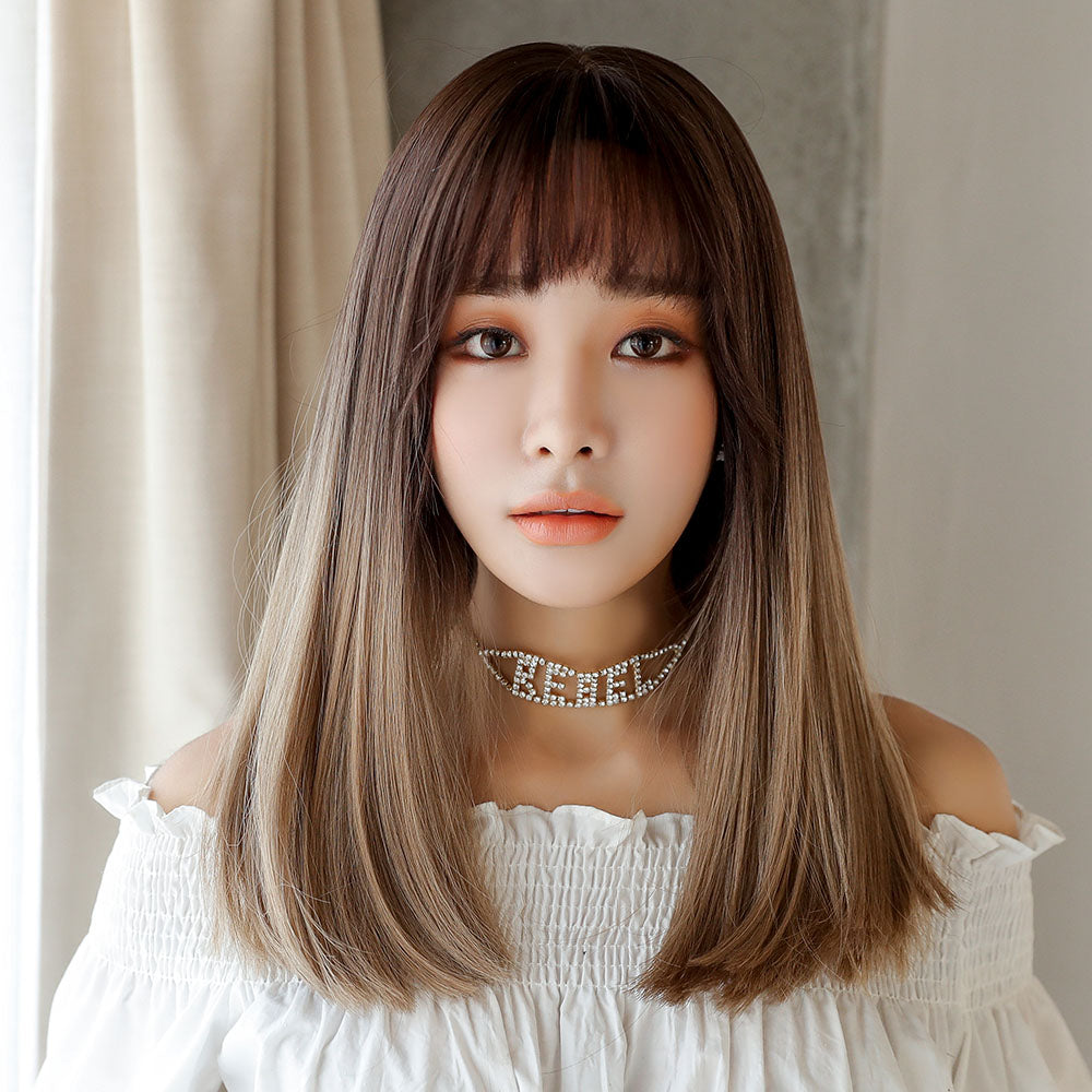 7JHH WIGS Hair vendor Hot Sale Natural Straight Wig For Women perruque pelucas toupee ombre Synthetic hair wigs