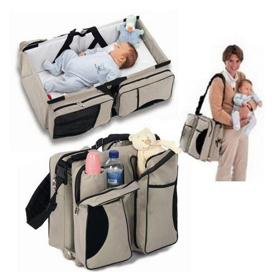 Foldable Infant Travel Sleeping Diaper Mummy Bag Baby Carry Cot Bag