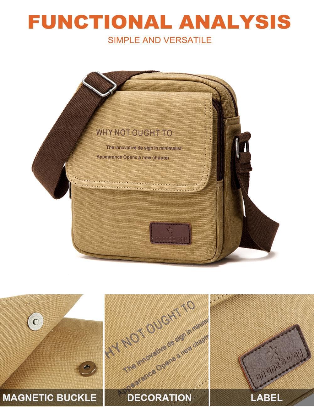 Classic Bike Messenger Over the Shoulder Bag Men Crossbody Bags Women High Standard in Quality Vintage Canvas Sling Bags