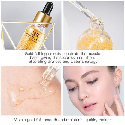 8 Pcs Facial Repair Anti Aging 24K Gold Whitening Face Skin Care Set For Gift Face Dark Circle Remove