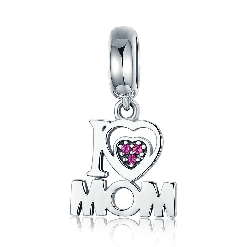 925 sterling silver super mom charms pendants I love my family charm pendant kids charms for bracelet making jewelry