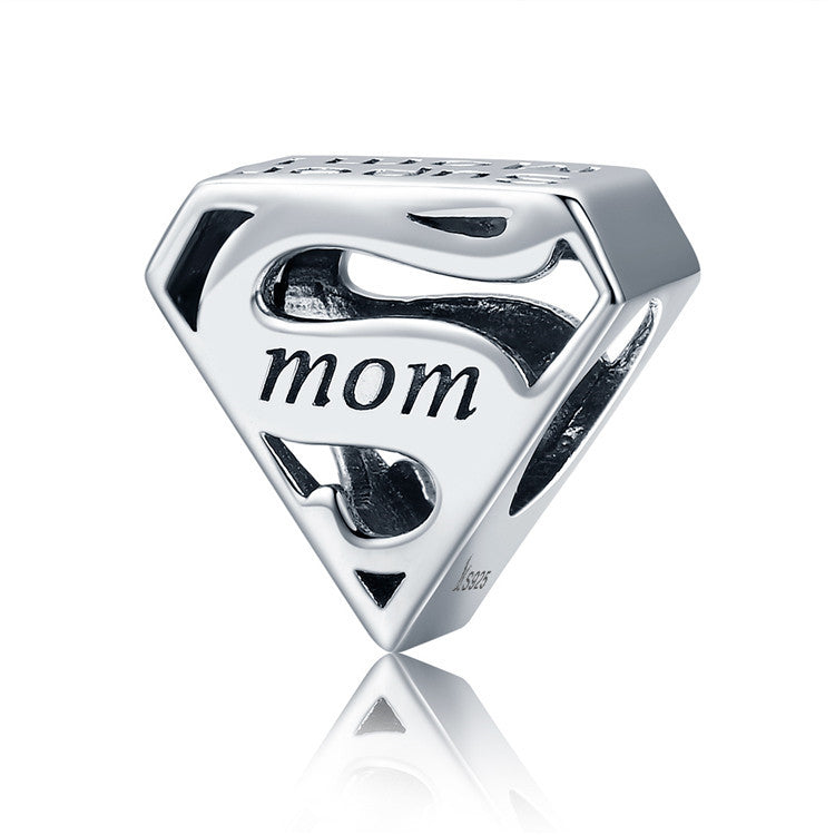 925 sterling silver super mom charms pendants I love my family charm pendant kids charms for bracelet making jewelry