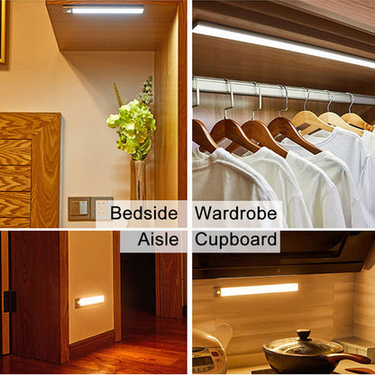 LED Cabinet Light Kitchen Lamp Ultra-Thin 20/40CM USB Rechargeable PIR Motion Sensor Closet Wardrobe Lamp Aluminum Night Light