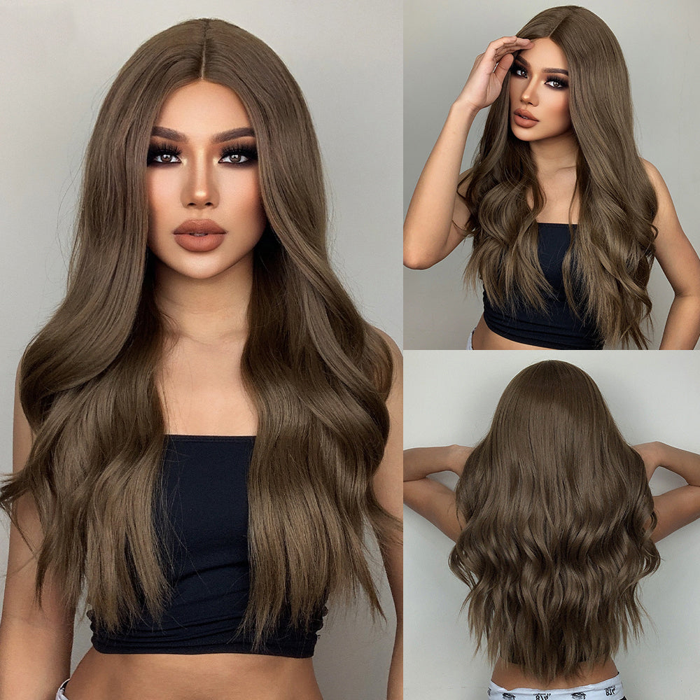 HAIRCUBE Wigs Factory Ombre Grey Long Wavy Synthetic Lace Part Hair Wigs For Women Heat Resistant Fiber Daily Use wigs supplier