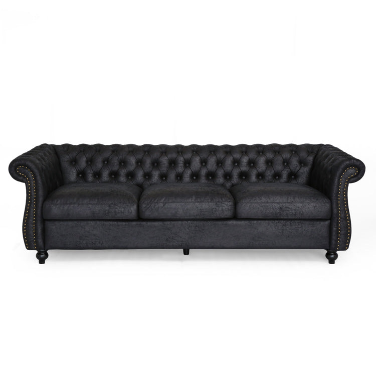 Free shipping within U.S Living Room Modern Chesterfield Sofa Tufted Velvet Sofa Set Furniture