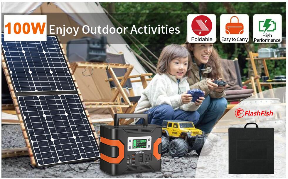 High Quality Foldable 100W 5V 18V Portable Solar Panel Kit for Outdoor Camping