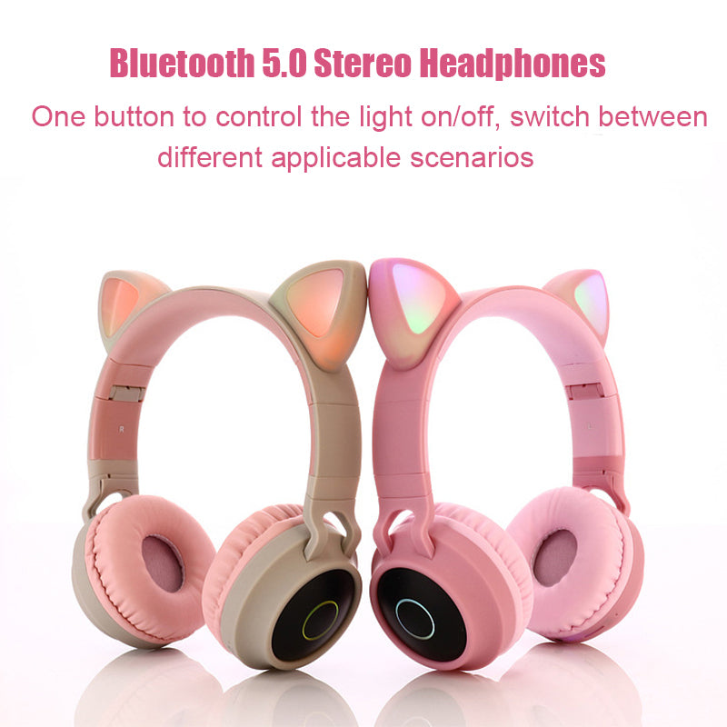 Super Bass Wireless Headphones Blue tooth Headset with LED Light for PS4 PC Xbox One Controller