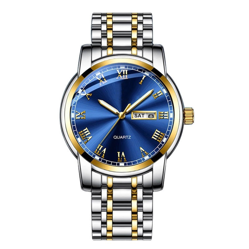 Classic Fashion Brand Alloy Case Stainless Steel Strap Custom Design Man Wrist Quartz Watches