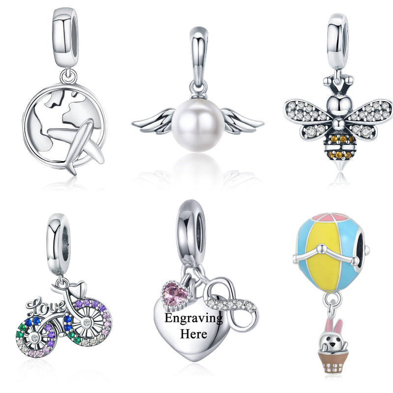 925 sterling silver super mom charms pendants I love my family charm pendant kids charms for bracelet making jewelry