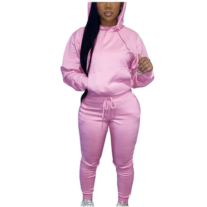 custom sweat suit set 2022 Winter Fall Clothing Workout sweatsuit 2 Two Piece Set Custom Hoodie Women private label Sweat Suits