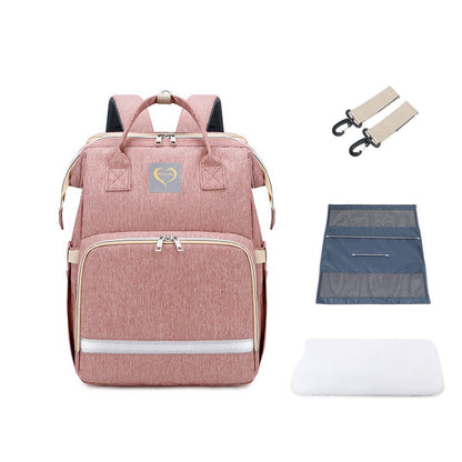 Diaper Bags with Crib Maternity Backpack with Changing Station Mattress Baby Essential Babi Bed Outdoor Travel Products