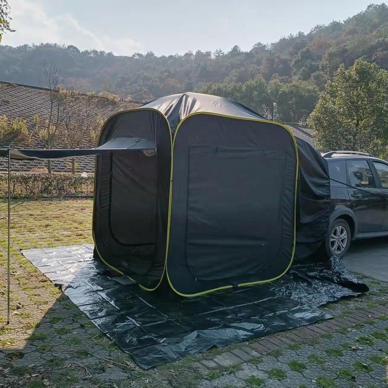 Car rear awning Outdoor portable camping car rear tent Multi-person rainproof pergola Camping canopy tent