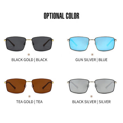 Sunbest Eyewear 2927 High Quality Vintage Classic Rectangle Metal Frame Polarized Men Driving Sunglasses