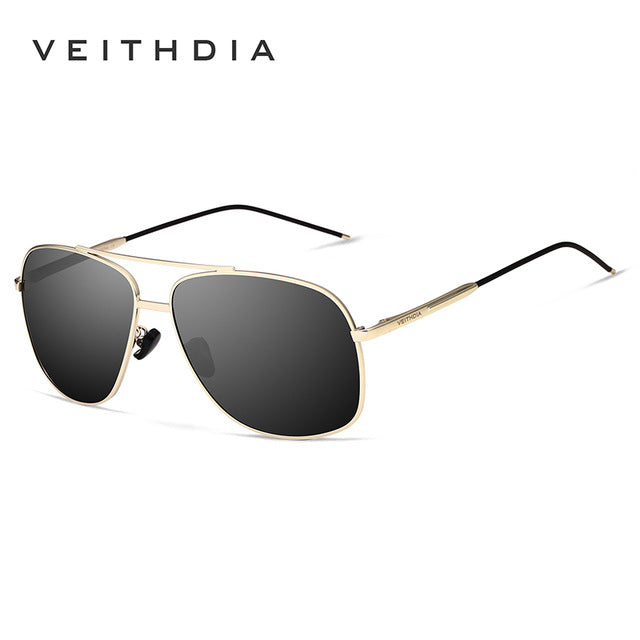 VEITHDIA Brand Vintage Sunglasses Men Square Polarized Sunglasses Eyewear Accessories Male Sun Glasses For Men 2495