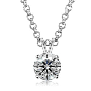 USA Stock Women Jewelry Classic 18K Gold Plated 925 Sterling Silver VVS Moissanite Diamond Pendant Necklace