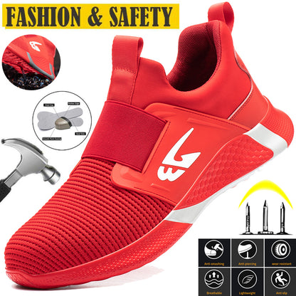 Men Comfortable Work Men waterproof shoes Men indestructible shoes Steel toe Safety shoes