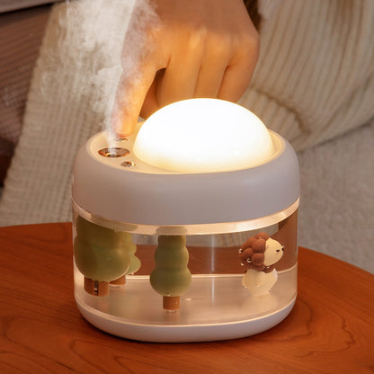 Rechargeable Night Light Star Projection Lamp Diver Cute Lion Air Humidifier Aroma Diffuser for Baby Bedroom Office Car Kid Gift