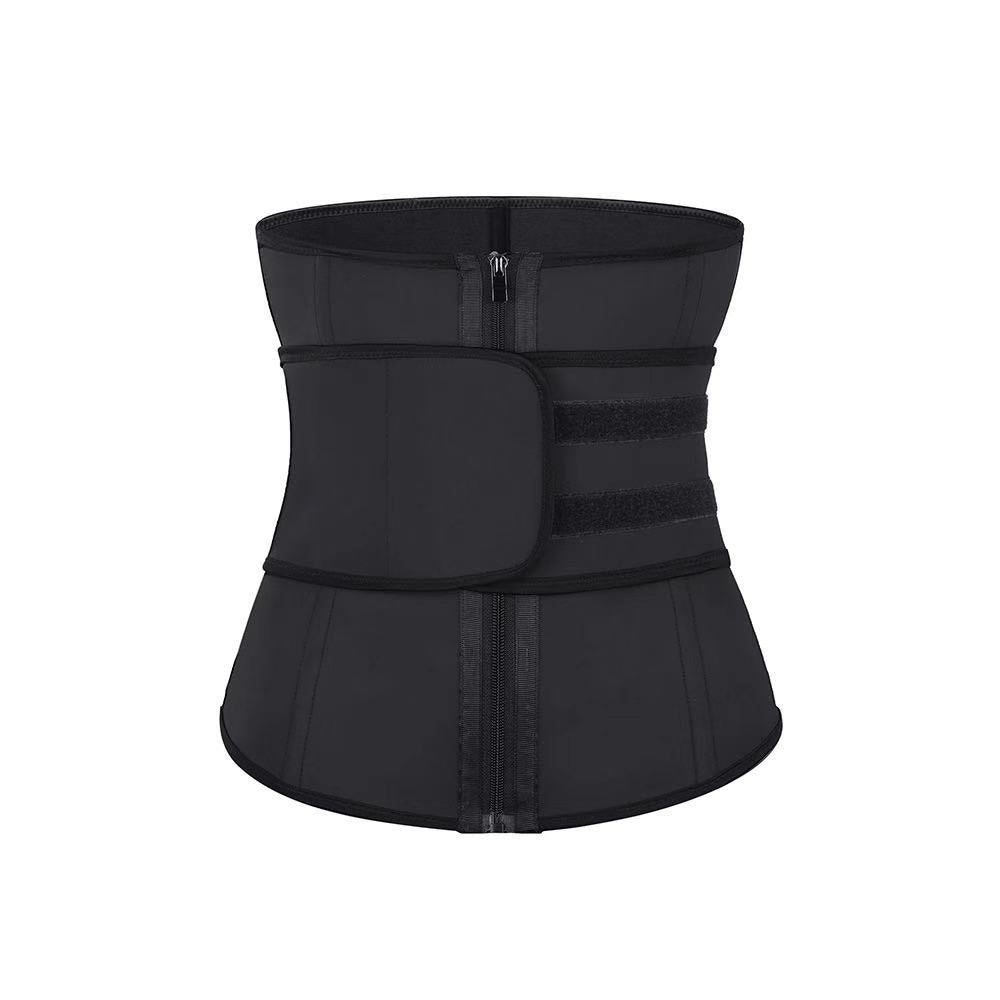 Free Sample Custom Logo Double Compression Plus Size Woman Waist Shaper 100% Latex Waist Trainer Corset