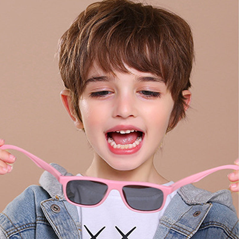 Kids Sunglasses Silicone Polarized Eyewear Fashion Outdoor Children's Sun Glasses UV400 Protection Boy Girl Cute Vintage ET8249