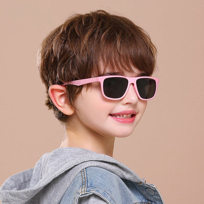 Kids Sunglasses Silicone Polarized Eyewear Fashion Outdoor Children's Sun Glasses UV400 Protection Boy Girl Cute Vintage ET8249