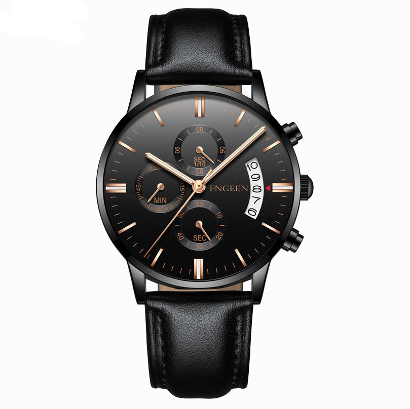 stainless steel luxury leather waterproof quartz oem brand hands wristwatches custom logo wrist mens watch