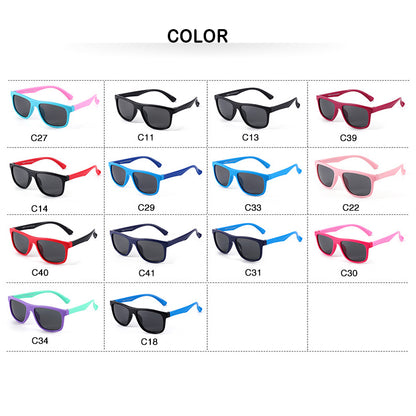 Kids Sunglasses Silicone Polarized Eyewear Fashion Outdoor Children's Sun Glasses UV400 Protection Boy Girl Cute Vintage ET8249