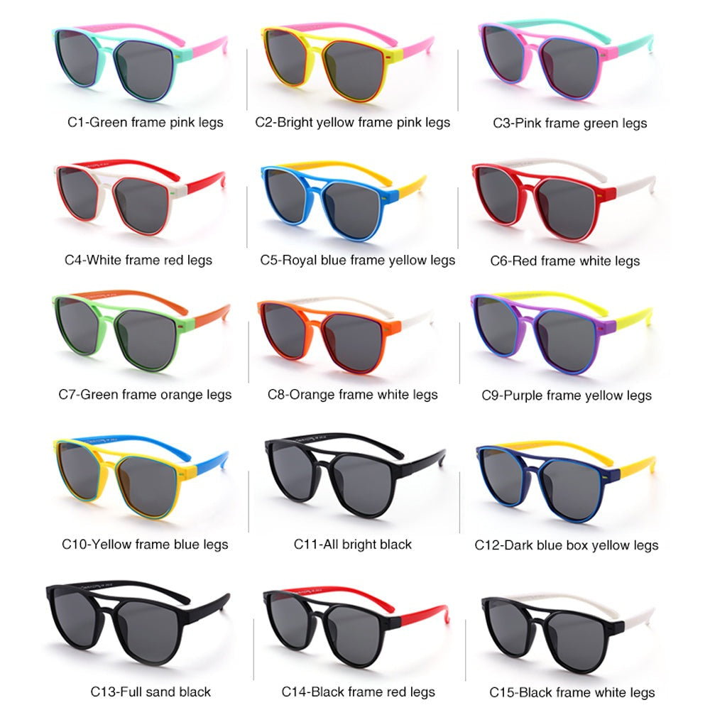 Brand Designer Fashionable Children Eyewear Boys and Girls Sun Shades Kids Sunglasses S8172