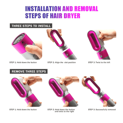 Newest Hot Sale 5-in-1 Salon Hair Blow Dryer Professional Ionic Blow Dryer Travel Multi-functional Hair Dryer