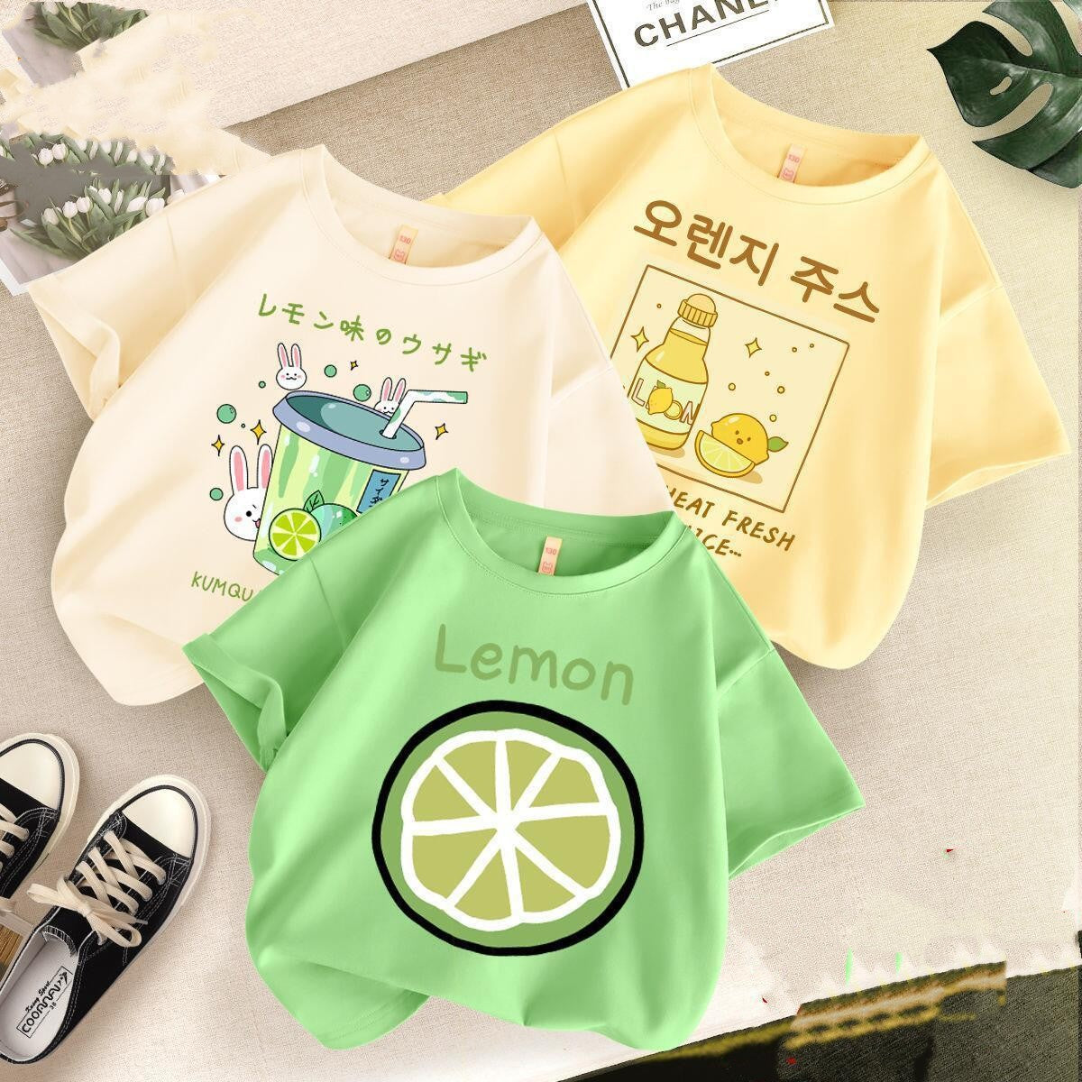 Children's Summer Clothes Cartoon Short Sleeved Top